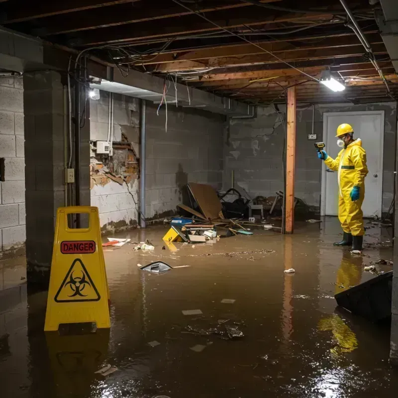 Flooded Basement Electrical Hazard in Camdenton, MO Property