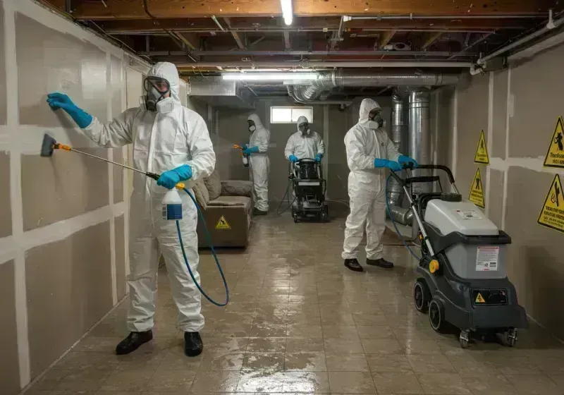 Basement Moisture Removal and Structural Drying process in Camdenton, MO